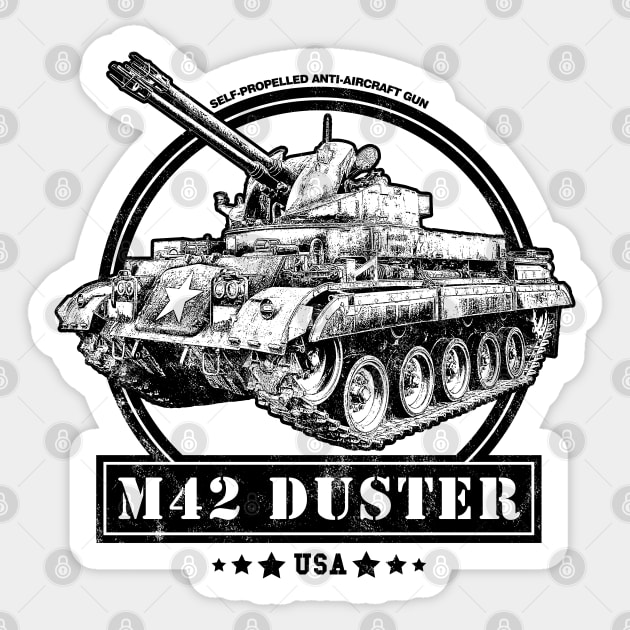 M42 Duster Self-Propelled Anti-Aircraft Gun Sticker by rycotokyo81